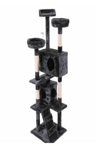 60quot Cat Tree Tower Condo Meubles Scratch Post Pet Ki QyllxO Emballage20107506098