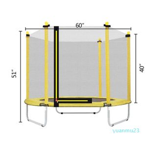 Trampoline extérieur rond de 60quot avec filet de clôture