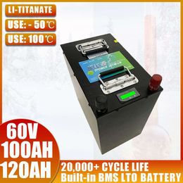 Batería de titanato de litio de 60v y 100AH, BMS LTO integrada para equipos industriales, controlador de Motor, Sistema Solar RV