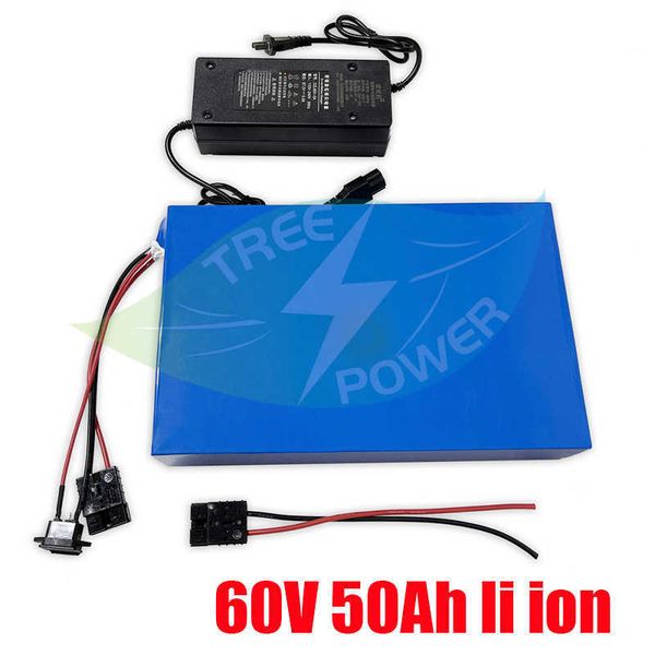 60V 50AH Electric Scooter Lithium Li Ion Battery Pack pour les vélos électriques Scooters Véhicules électriques + Chargeur 5A