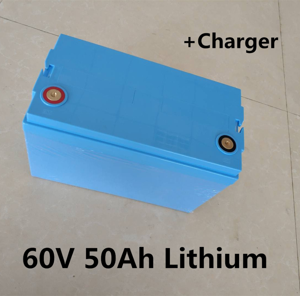 60 В 50ah Литий-литий Li Ion Аккумуляторная батарея с BMS для мотоцикловой энергии Схема хранения электрического самоката питания + 3А зарядное устройство