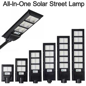 500W Solar Street Lights Outdoor LED Beveiliging overstromingsverlichting Bewegingssensor IP65 Waterdichte schemering Dawn Solar Light Lamp Remote Regeling Tuinwerf Basketbal Usalight