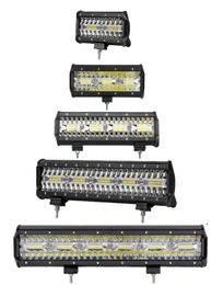 Barre lumineuse LED à 3 rangées de 60w 120w 180w 240w 300w 360w, faisceau combiné tout-terrain, barre lumineuse de travail 12v 24v pour camion SUV ATV 4WD 4x48673936