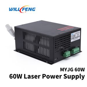 Will Fan MYJG60W 60W Co2 Laser Alimentation Avec Boîte En Métal Noir Pour Laser Cutter Gravure Machine Et Verre Tube