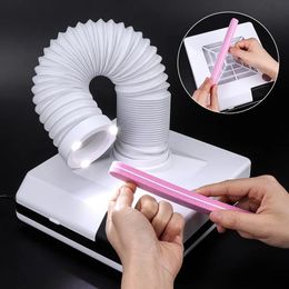 Aspirateur de poussière d'ongle de machine de collecteur de poussière d'ongle de 60W pour la manucure pédicure Nail Art Salon décapant d'aspiration de poussière ventilateur puissant240129