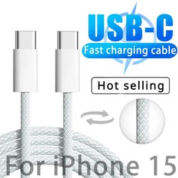Câble USB Type C PD 60W pour iPhone série 15, fil de charge rapide, cordon de chargeur USB-C pour Samsung S23 Xiaomi 13 USB-C