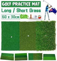 60x30cm tapis de golf Stick Stick Stick Practice frappant Nylon Long Grass Rubber Ball Tee Indoor Outdoor Training Aids Accessory Home Gym Fit1279708