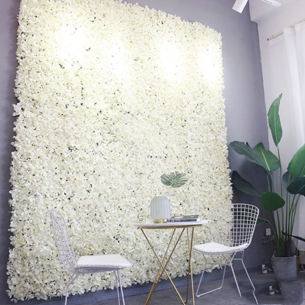 60X40 cm Fleur D'hortensia Artificielle Mur Photographie Props Maison Toile De Fond Décoration DIY Arche De Mariage Fleurs Livraison Gratuite 12 pcs