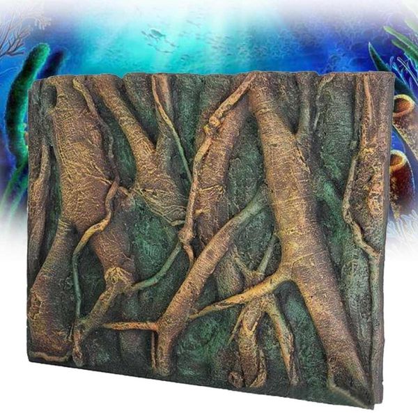 60x45 cm 3D PU raíz de árbol reptil acuario pecera fondo telón de fondo tablero de pecera placa decoración de paisajismo tablero decorativo 2062