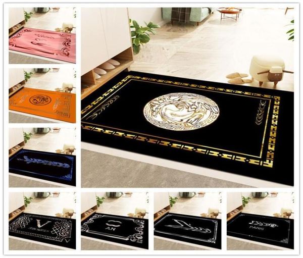 60x90cm Carpets Designer Area Nonslip Area Rapis Home Decor Tapis moderne Mattes de sol de luxe Mat à sol de la marque Mat de porte Salon Cuisine F4864073