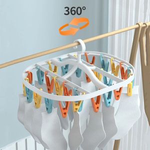 612 clips pliant vêtements sèche-linge Habillement de vent de vent sous-vêtements Séchage de séchage enfants enfants adultes le linge de stockage 240428