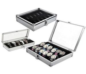 612 Cridiques Slots Watch Board Pruisible Light Wind Winder Bijoux Wrist Wistres Herde Herder Display Rangement Boîte en aluminium Organize6783103