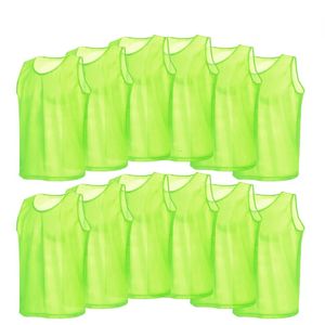 612 PCS Adultes Enfants Football Formation Gilet Football Chemises Maillots Scrimmage Pratique Sport Gilet Respirant Équipe Formation 240301