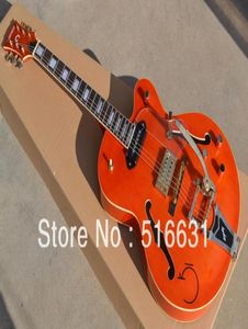 6120 Falcon Jazz Orange Electric Guitar Hollow Body Guitars5811609