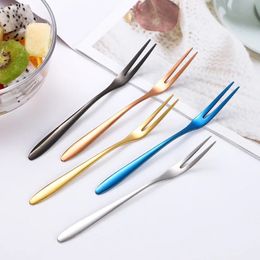 612pcs Fruit Forks Mini Food Pick Children Kids Lunch Box Cocktail Roestvrijstalen Cake Dessert Sushi Snack Sticks Picker 240422