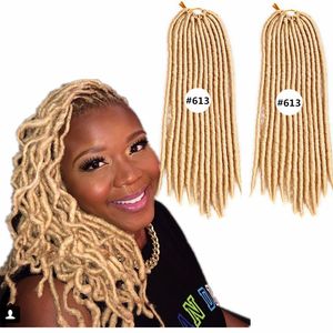 # 613, zwarte kleur freeshipping dreadlocks vlechten synthetische haarverlenging rechte 24strands / pc's faux locs haak synthetisch vlechten haar