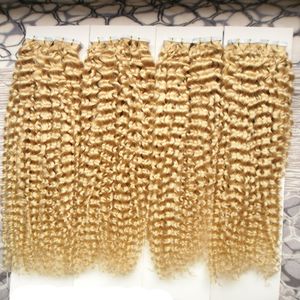 # 613 Bleach blonde tape in menselijke hair extensions 10 
