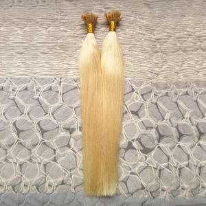 613 Extensiones de cabello humano con punta en U de queratina para cabello brasileño virgen Rubio blanqueado 1 G/S extensiones de cabello con punta de queratina