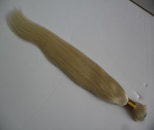 613 Cheveux tressés humains blonds en vrac sans trame 100G cheveux tressés brésiliens en vrac sans trame 25cm65cm cheveux humains pour tressage en vrac sans att1215224