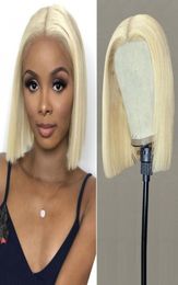 613 Blonde Bob perruque Maxine 613 Blonde dentelle avant perruque courte Bob perruques de cheveux humains pour les femmes 150 Transparent Lace73853924944339