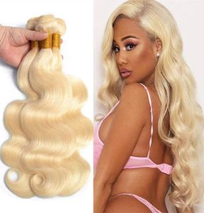 613 Rubio Brasileño Olada de cuerpo Body Weaves Human Heavy Full Head 3pcSlot Doble trama Remy Extensiones de cabello7325802