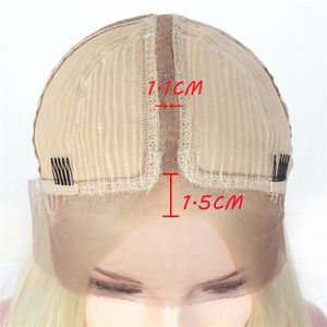 613 Blonde Lace Front Pruik Lange Rechte Lijmloze Hittebestendige Vezel Synthetische Cross Lace Pruik Voor Zwarte Vrouwen Cosplayfactory direct