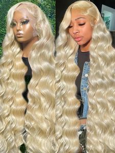 613 Honey Blonde 13x6 Transparen Lace Front Human Hair S brésilien 250% Body Wave colored 13x4 Lace Frontal for Women 240408