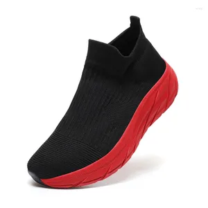 619 Sock Men Walking Comfortabele schoenen Slip-on vrijetijds sneakers vrouwen ademende outdoor jogging sport gym tra 67