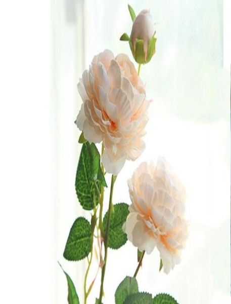 61 cm Fleur artificielle Rose Silk Mariage d'anniversaire Fleurs de mariage de rose occidentale Ranunculus asiaticus Branch Decor 4450877