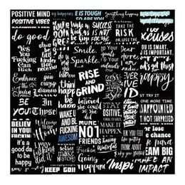 61pcs Positieve offerte Inspirerende uitspraken Stickers Pack niet-willekeurige auto-fiets bagage sticker laptop skateboard motor waterfles sticker GT063