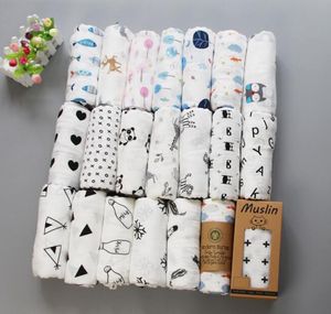 62 styles bébé mousseline langes 100% coton couvertures literie de pépinière nouveau-né emmaillotage serviettes de bain 122x122cm