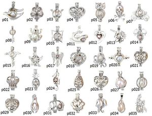 62 Stijlen Pearl Oysters Cage Hanger Charms Mix Designs Hollow DIY Hangers Fit Ketting Armbanden Maken Groothandel