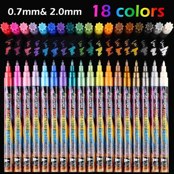 624 couleurs stylos marqueurs métalliques acryliques stylo de peinture à pointe extra fine art marqueurs permanents peinture pour cartes signature lettrage 240229