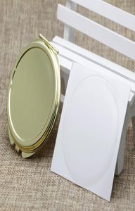 62 mm gouden compacte spiegel blanco vergrotende pocket spiegel epoxy sticker DIY set M0832G DHL 8867119