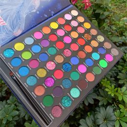 63 kleur oogschaduwpalet kleurrijke schaduwen palett glitter highlighter shimmer make -up pigment matte oogschaduw pallete 220525