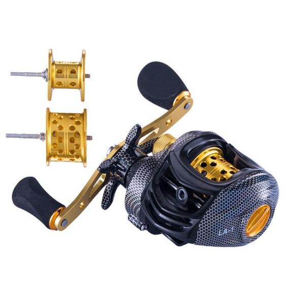 631 Carrete de pesca Baitcast 13 Rodamiento de gran capacidad Ligero para zurdos Herramienta de rueda de fundición de cebo para diestros T191015 176 X27152235