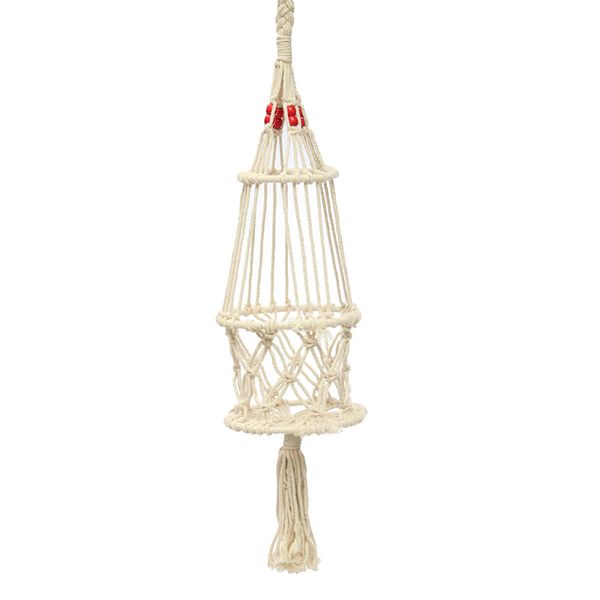 Cintre pour plantes en Jute blanc crème, 4 pieds, 63cm, porte-Pot de fleur, panier suspendu pour parterre de fleurs