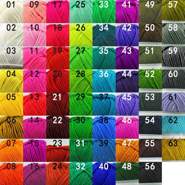63 colori 50 g/palla di alta qualità caldo fai da te acrilico filato filato per bambini per coperta in maglia filato all'uncinetto nave libera