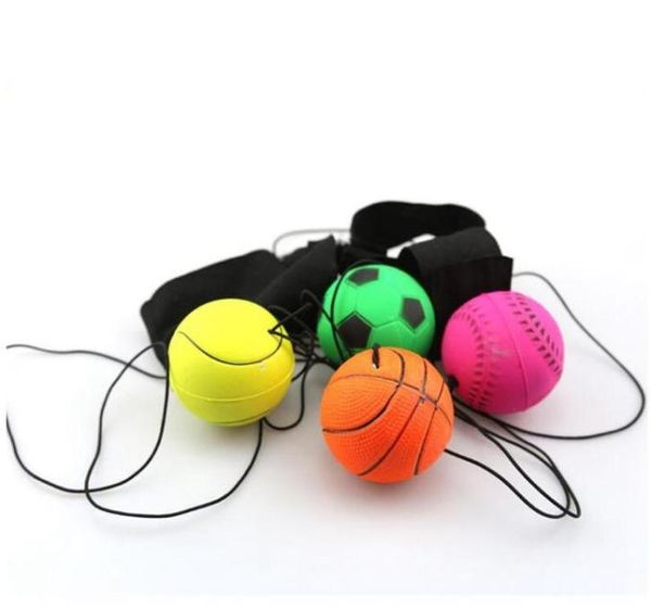 Pelota de goma fluorescente hinchable de 63mm, banda para la muñeca, juego de mesa, pelota elástica divertida, juguete antiestrés para entrenamiento, juegos al aire libre 5497050