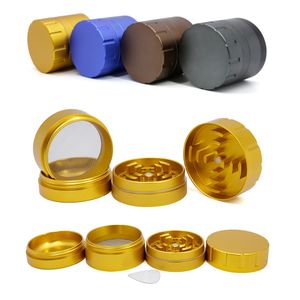 63mm Grinder Alliage d'aluminium Fumer Herb Grinder 4 pièces Tabac en métal Herbal Main Muller Singal-Shape Dents Bar-Type Navire Par DHL