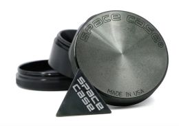 63mm Space Case HERB Grinder met 4 stuks zwart zilver kleur Aluminiumlegering tabak grinder op voorraad vs sharpstone grinder