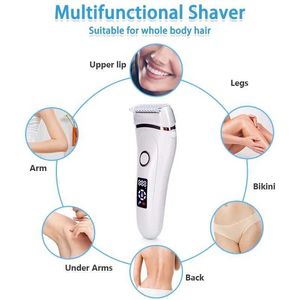 63p4 Epilator USB Oplaadbare vrouwen Pijnloze elektrische epilator baard ontharing dames scheermachines draagbare vrouwelijke haartrimmer LCD D240424