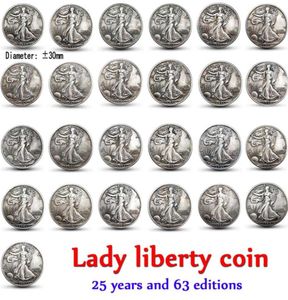 63pcs American Complete Set of Lady Liberty Old Color Craft Copy Coins Art Collect4315253