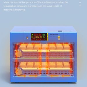 64 Incubateur d'oeufs avec un mini incubateur d'œufs de type tiroir avec régénération automatique du lit de l'eau ionique et contrôle de la température