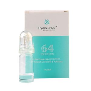 64 micro-aiguilles Derma Roller Titanium avec bouteille Auto Sérum Infusion Hydra Roller Acide Soins de la peau Anti-rides Acné Réduire les pores Traitement