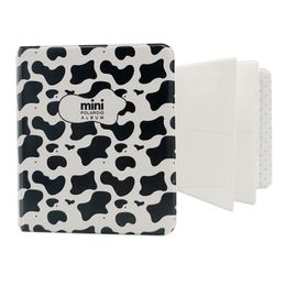 64 Pockets 3inch Foto Album Instax Mini Cow Patroon Fotoalbums Portagemonage Collectie Boek Home Decoratie Fotokaarthouder Huisdecoratie