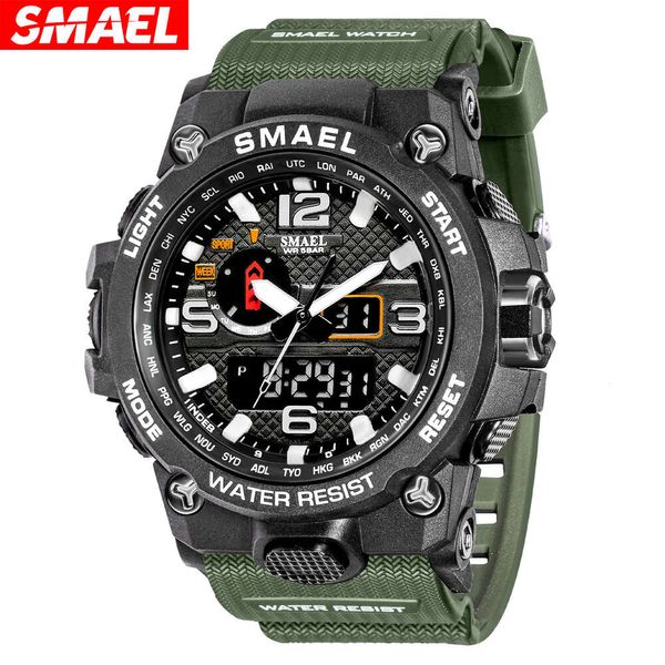 64 Smael Mens's Militarch Imperproof Electronic Sports Nightlight Alarm Bell Watch 35