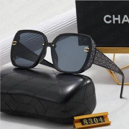 Gafas de sol de diseñador Anteojos para hombre Lente para PC Marco completo UV400 A prueba de sol Moda para mujer Chanels Cha nel Gafas Impresión de lujo F Adumbral de gran tamaño para playa al aire libre