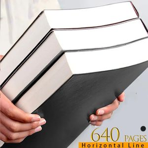 640 Page Ultra Thry Horizontal Line Business Office Office Stationery Diary Notebook A4 / A5 PU Leather Business Work.
