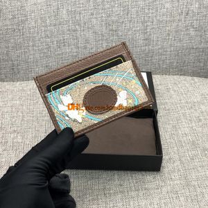 647942 Luxurys Designers kaarthouder Classic Casual Printing Credit Card Holders Leather Ultra Slim Wallet Double G Coin Portes FA216W